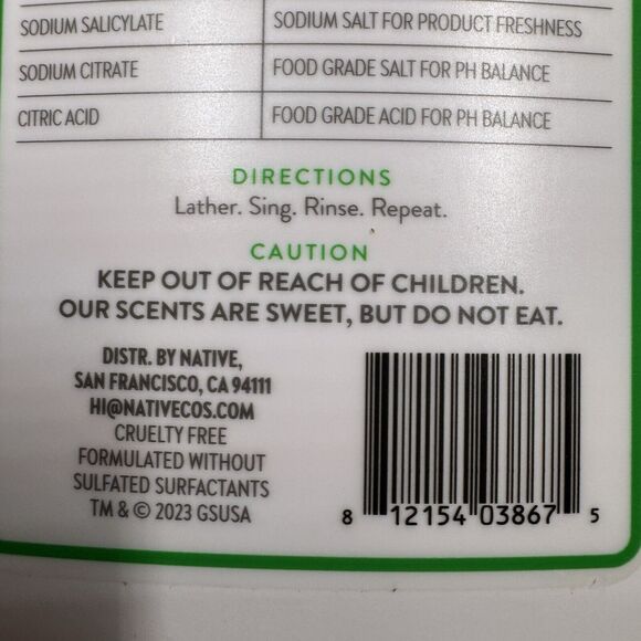 Girl Scouts NATIVE (2-In-1) Full & Thick Shampoo&Conditioner~16.5 Thin Mints - Picture 4 of 4
